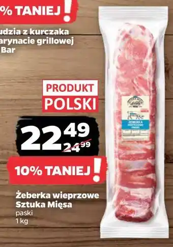 Netto Żeberka wieprzowe sztuka mięsa netto oferta