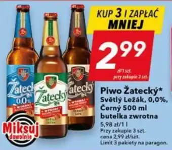 Lewiatan Piwo Žatecký Světlý Ležák, 0,0%, Černý 500 ml oferta