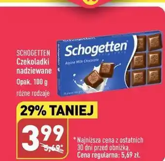 ALDI Czekolada alpine milk schogetten oferta