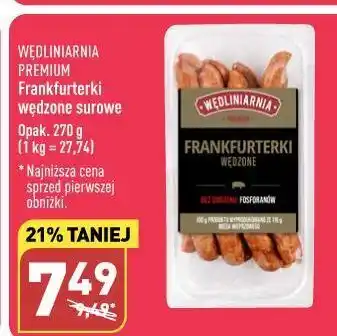 ALDI Frankfurterki surowe wędliniarnia premium oferta