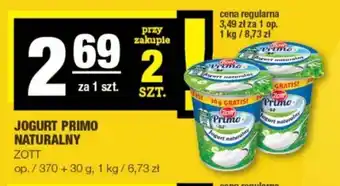 Spar JOGURT PRIMO NATURALNY ZOTT 400 g oferta