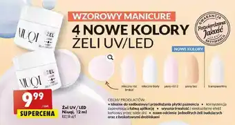 Biedronka Żel do paznokci budujący mleczny biały niuqi oferta