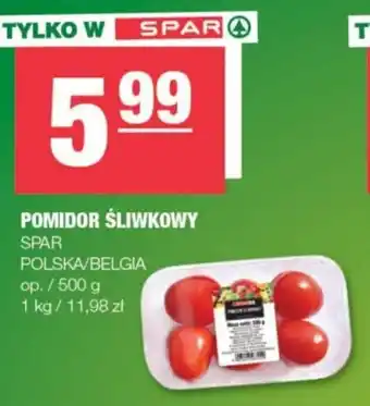 Spar POMIDOR ŚLIWKOWY SPAR 500 g oferta