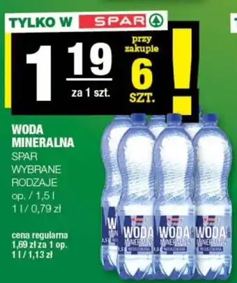 Spar WODA MINERALNA SPAR 1,5 l oferta