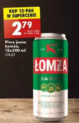 Biedronka Piwo łomża jasne (dawniej export) oferta