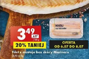 Biedronka Mintaj filet bez skóry marinero oferta
