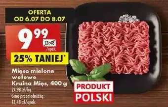 Biedronka Mięso mielone wołowe kraina mięs oferta