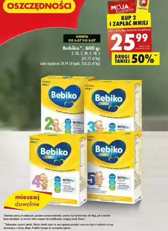 Biedronka Mleko bebiko (różńe rodzaje) 600g oferta