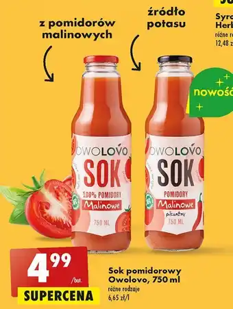 Biedronka Sok pomidory - malina oferta