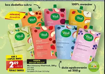 Biedronka Mus jabłko-wiśnia- truskawka oferta