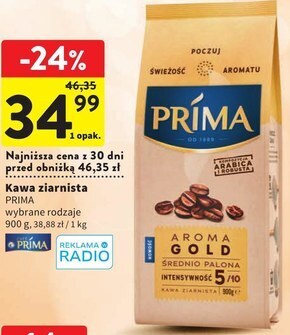 Intermarche Prima aroma gold kawa ziarnista 900 g oferta