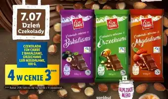 Fin Carre Czekolada z bakaliami, orzechami lub migdałami 100g