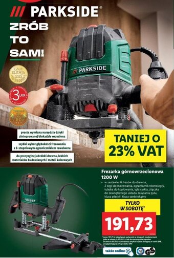 Lidl Parkside Frezarka górnowrzecionowa 1200 W oferta
