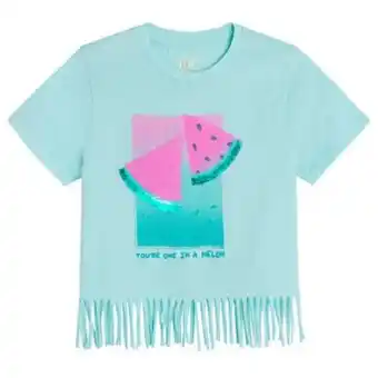 Smyk Cool club, t-shirt dziewczęcy, turkusowy, dwustronne cekiny oferta