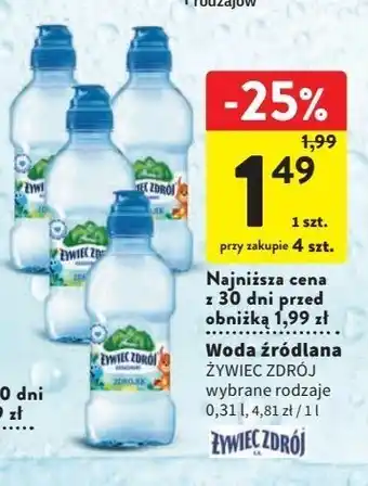Intermarche Woda niegazowana żywiec zdrój zdrojek oferta