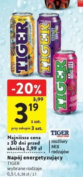 Intermarche Napój arbuz tiger energy drink oferta