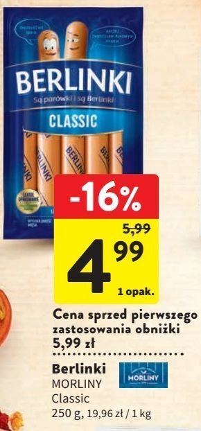 Intermarche Parówki classic morliny berlinki oferta