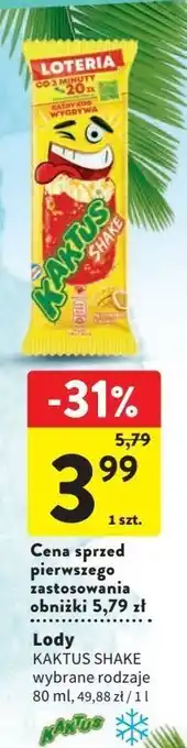 Intermarche Lody shake mango-marakuja nestle kaktus oferta