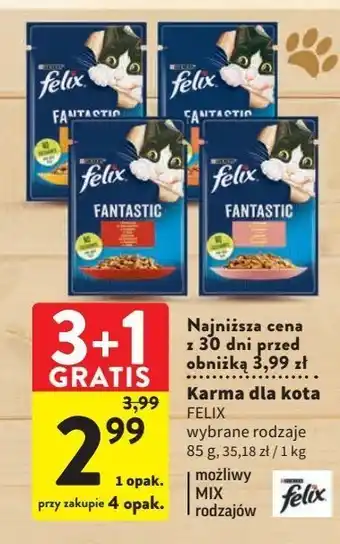Intermarche Karma dla kota z wołowiną w galaretce purina felix fantastic oferta
