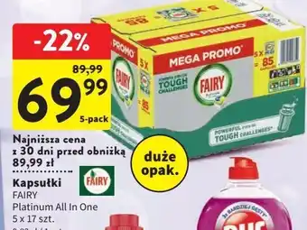 Intermarche Tabletki do zmywarek lemon fairy platinum oferta