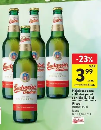 Intermarche Piwo b: original budweiser budvar oferta