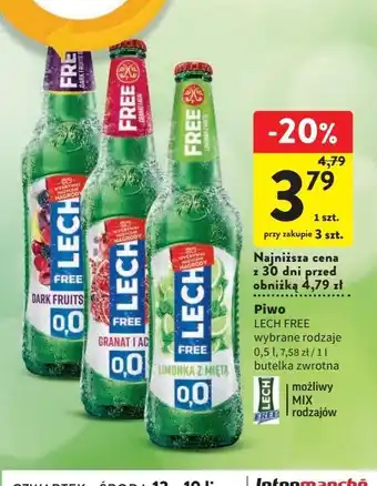 Intermarche Piwo lech free limonka z miętą oferta