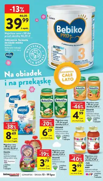 Intermarche Mleko 3 bebiko pro+ oferta