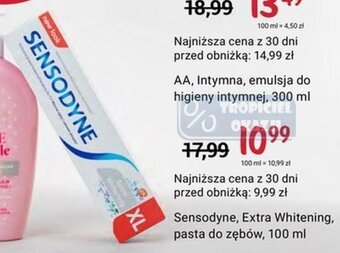 Rossmann Sensodyne, Extra Whitening, pasta do zębów, 100 ml oferta