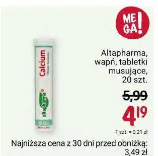 Rossmann Tabletki musujące calcium altapharma oferta