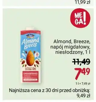Rossmann Napój migdałowy niesłodzony blue diamond almonds oferta