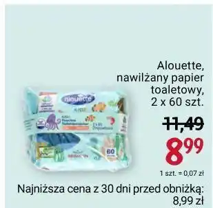 Rossmann Papier toaletowy nawilżany alouette oferta