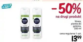 Rossmann Pianka do golenia łagodząca nivea men sensitive oferta
