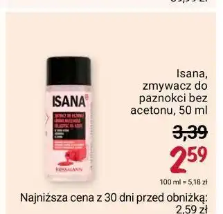 Rossmann Zmywacz do paznokci bez acetonu isana oferta