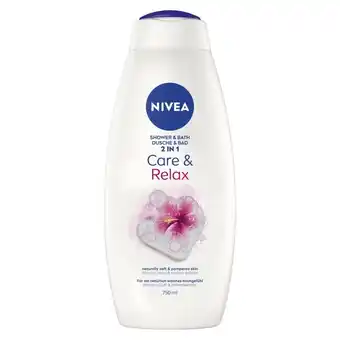 Dealz Nivea care & relax płyn do kąpieli i żel pod prysznic 2w1 750 ml oferta