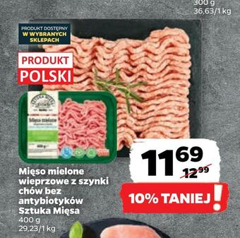 Netto Mięso mielone wieprzowe z szynki chów bez antybiotyków sztuka mięsa oferta