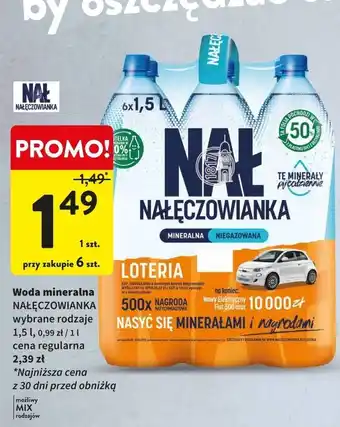 Intermarche Woda niegazowana nałęczowianka oferta