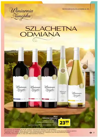 Carrefour Wino wiśnia winiarnia zamojska oferta