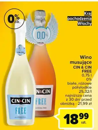 Carrefour Wino cin&cin free rose oferta