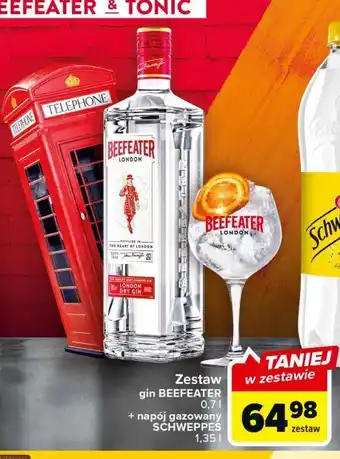Carrefour Gin + schweppes beefeater london dry oferta