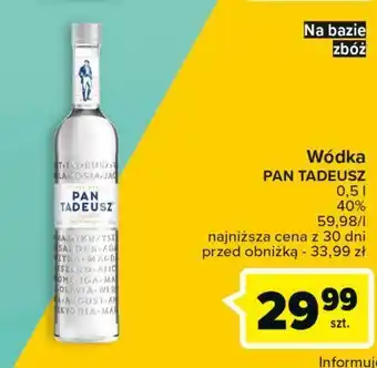 Carrefour Wódka pan tadeusz oferta