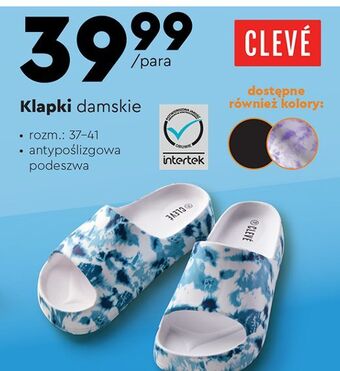 Biedronka Klapki damskie 37-41 cleve oferta