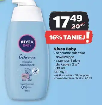 Netto Mleczko nawilżające nivea baby ochronny oferta