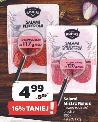 Netto Salami pepperoni mistrz rohus oferta