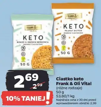 Netto Ciasteczko keto kokos & orzechy nerkowca frank&oli oferta