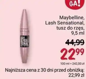 Rossmann Maybelline, Lash Sensational, tusz do rzęs, 9,5ml oferta