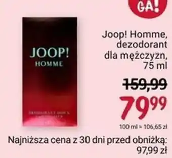 Rossmann Joop! Homme, dezodorant dla mężczyzn, 75ml oferta