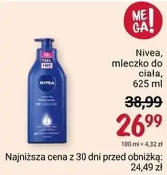 Rossmann Nivea, mleczko do ciała, 625ml oferta