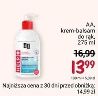 Rossmann AA, krem-balsam do rąk, 275ml oferta
