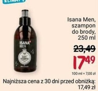 Rossmann Isana Men, szampon do brody, 250 ml oferta
