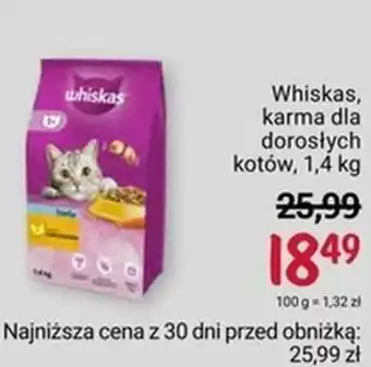 Rossmann Whiskas, karma dla dorosłych kotów, 1,4 kg oferta